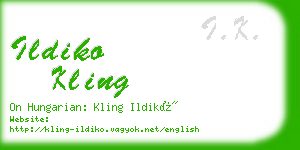 ildiko kling business card